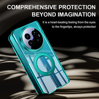Étui de protection antichoc de luxe en PC avec placage magnétique et support caché pour vivo X Fold 6 5G, avec film de protection d'écran en verre