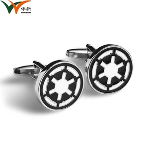 Gemelos de esmalte suave redondos estilo francés para camisa de traje de hombre - Product Image 2