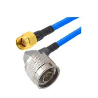 Câble coaxial RG402 SMA vers L16 N, connecteur mâle-femelle à angle droit, type L16 N vers SMA à sertir pour test haute fréquence RG402 50 ohms rapide