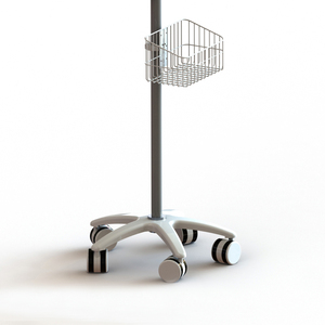 Chariot d'infusion réglable en acier inoxydable, 5 étoiles, pour usage médical, en alliage d'aluminium, avec panier - Product Image 4