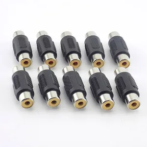 AV RGB Ypbpr RCA Female to Female Coupler Plug Audio Video Cable Jack Plug Adapter Converter RCA Male to Male Joiner Connector