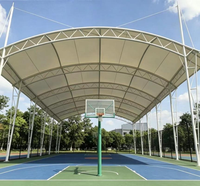Toit en tissu tendu à déploiement rapide pour terrains de football, couvertures de terrains de basketball et toitures de terrains de tennis