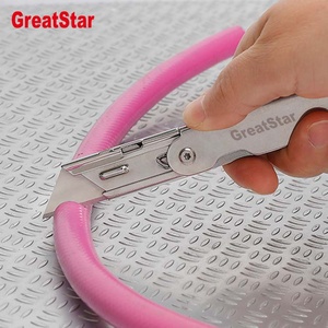 <b>Portable</b> Heavy Duty Steel Folding Utility Knife Ambidextrous Handle Safety <b>Lock</b> for Box Cutting Office - Product Image 6