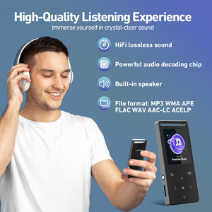 1.8Inch Cảm Ứng Cho Bluetooth <span class=keywords><strong>MP3</strong></span> Máy Nghe Nhạc Với Khe Cắm Thẻ Bên Ngoài Loa Và Đài Phát Thanh Chức Năng Lossless Âm Nhạc Sinh Viên MP4 - Product Image 3