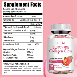 OEM Private Label Organic L-<strong>Glutathione</strong> <strong>Collagen</strong> Skin Whitening Brightening Gummies - Product Image 6