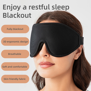 Venta caliente logotipo personalizado 3D Blackout Sleep Mask 3D Memory Foam Lash Eye Mask para el hogar belleza y producto de cuidado personal - Product Image 3