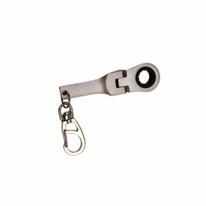 10mm Fashion Zinc Alloy Ratcheting Wrench Keychain Portable Adjustable <b>Silver</b> Black Rainbow Ratchet Wrench Tool <b>Key</b> <b>Ring</b> - Product Image 5