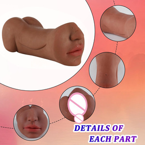 Masturbatore Maschile Realistico a Tripla Entrata in Silicone Morbido, Giocattolo Sessuale per Uomini - Product Image 2