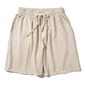 Pantalones Cortos Casuales Unisex de 230GSM, Estilo Vintage Lavado, Talla Grande, Algodón Transpirable, Logotipo Bordado, Cordón Ajustable, Sin Encogimiento - Product Image 5