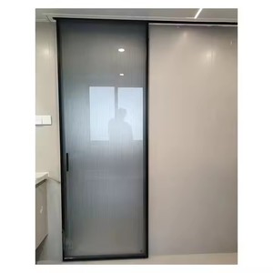 Puertas <span class=keywords><strong>de</strong></span> granero <span class=keywords><strong>de</strong></span> doble acristalamiento modernas <span class=keywords><strong>Vidrio</strong></span> deslizante <span class=keywords><strong>de</strong></span> aluminio interior con marco Delgado Superficie acabada Apertura manual - Product Image 3