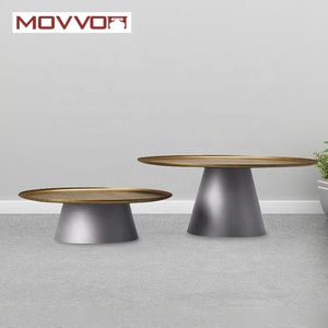 Table basse ronde en acier inoxydable <span class=keywords><strong>de</strong></span> style minimalisme <span class=keywords><strong>de</strong></span> haut niveau avec collection <span class=keywords><strong>de</strong></span> décors - Product Image 5