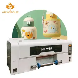 NEWIN 3 In 1 stampante Dtf Uv a laminazione automatica A4 Ab Film Gold 2 Pcs testine di stampa Xp600