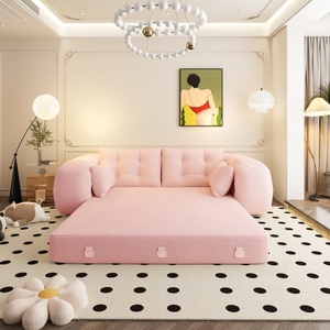 <span class=keywords><strong>Divano</strong></span> <span class=keywords><strong>Letto</strong></span> per Cani di Alta Qualità 78.7" Rosa 3-in-1 Pieghevole in Tessuto Teddy per Vendita all'Ingrosso - Product Image 5