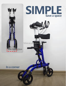 วอล์คเกอร์ช่วยเดินแบบยืนขึ้นสำหรับผู้สูงอายุ, อุปกรณ์ช่วยเดินเคลื่อนที่พร้อมที่นั่งและที่วางแขน - Product Image 5