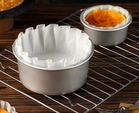 Papier sulfurisé de cuisson antiadhésif et résistant à la chaleur, pré-plié, pour moules à cheesecake basques, résistant à l'huile, pour boulangerie, vente en gros