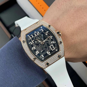 Top Quality Men <b>Watch</b> With Moissanite Titanium Alloy <b>Case</b> Rubber Strap Mechanical Waterproof Business <b>Watch</b> - Product Image 6