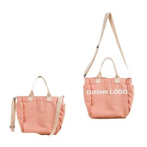 Wholesale Ring Pouch Packaging Single Shoulder Bag Customized Advertising Canvas Tote Bags - Product Image 1