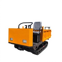 OKEMAN Dumper chenillé hydraulique tout-terrain, moteur essence, transporteur sur chenilles, 2 tonnes, robuste, pour usage agricole, pompe à moteur haute performance