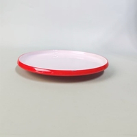 Assiette plate ronde double couleur en mélamine vente en gros directe d'usine de haute qualité
