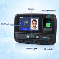 CF60 Yüz İzi RFID Zaman Takip Cihazı 4 İnç Dokunmatik Ekranlı Duvara Monte Masaüstü Ücretsiz Yerel Yazılımla Birlikte