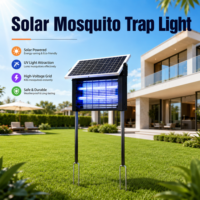 Outdoor Solar Bug Fly Bio Zapper Wireless Portable Camping Mosquito Zapper Sensor Fly Traps Solar Mosquito Killer Lamp Light