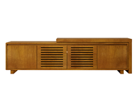 Meuble TV extensible de luxe de style Mid-Century Modern avec rangement pour téléviseurs de 65 pouces et plus, console multimédia, meuble TV pour salon