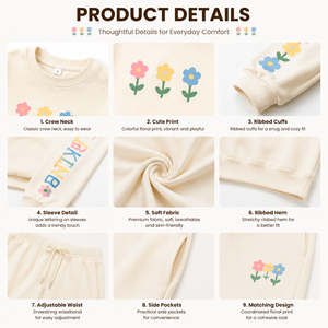 Ensemble deux pièces sweat-shirt et pantalon à col rond pour femme, en molleton de coton doux, coupe ample, 20 ans d'expérience OEM ODM, personnalisation du logo gratuite, usine certifiée BSCI - Product Image 4