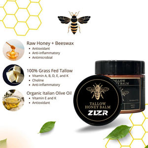 Crème hydratante personnalisée pour peaux sensibles, beurre corporel, suif de bœuf nourri à l'herbe, baume au miel, glycérine, collagène, tous types de peau - Product Image 6