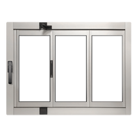 Aluminium-Legierung Horizontales Schiebefenster für Küche und Terrasse mit Doppelverglasung Modernes Design Schalldicht Edelstahl-Fliegengitter