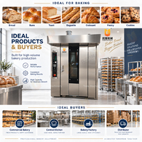 Four à rack robuste en acier inoxydable 304 avec chauffage électrique, gaz ou diesel pour une cuisson constante du pain et des pâtisseries