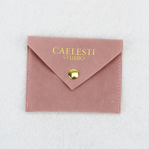 Pochette cadeau en velours imprimée avec logo personnalisé, petit sac en faux daim pour collier, bracelet, boucles d'oreilles, emballage pour bijoux - Product Image 4