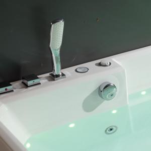 Baignoire Balnéo Commerciale Intérieure 2 Personnes 1,8 m avec Chauffage, <span class=keywords><strong>Bain</strong></span> à Eau Chaude, Baignoire <span class=keywords><strong>en</strong></span> Acrylique, Appui-tête et <span class=keywords><strong>Sortie</strong></span> d'Eau - Product Image 2