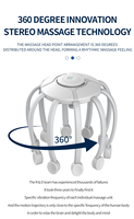 Populaire 360 degrés Tms vibrant 10 Silicone doigt soulagement du Stress tête Massage Machine électrique pieuvre griffe cuir chevelu masseur