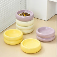 Bol à eau pour chat Kinghon, moderne et luxueux, en céramique, surélevé et incliné pour la protection du cou, sans plomb, non toxique, étanche