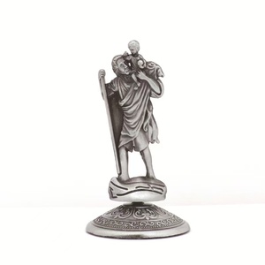 Декор для дома, статуэтки Святого Кристофера, религиозные украшения, настольный автомобиль, католические украшения, металлические изделия - Product Image 4