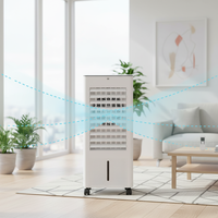 Kipas Pendingin Air AC Portabel Listrik Baru dengan Tangki Air Besar untuk Penggunaan Mobil/RV/Garasi, Kontrol Remote, 3 Kecepatan, Timer, Bersertifikasi CE