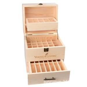 Essential Oil <b>Storage</b> Wooden <b>Box</b> 3 Layer <b>Folding</b> With Lock Design For 5ml 15ml Bottles And 10ml Roll-Ons - Product Image 5