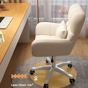 <span class=keywords><strong>Chaise</strong></span> <span class=keywords><strong>de</strong></span> <span class=keywords><strong>bureau</strong></span> ergonomique minimaliste, confortable, avec dossier inclinable, pivotante, réglable en hauteur, blanche - Product Image 2