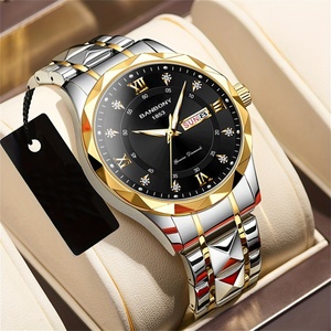 Reloj de Pulsera de Cuarzo de Acero Inoxidable para Hombre, Diseño Moderno, con Indicador de Día, Reloj de Lujo para Hombre de Negocios - Product Image 3