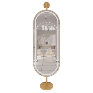 Muebles de Peluquería para Mujer, Espejo de Salón con Luces LED, Estación de Espejos de Estilismo para Peluquería - Product Image 1