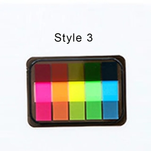 4 PCS Creative Self-Adhesive Stationery Pull-Out <b>Bookmark</b> Box with Fluorescence Colour Memo Pad Sticky Notes for Office Use - Product Image 6