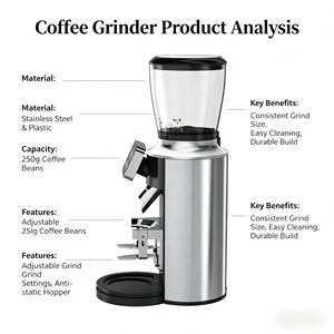 PANCERKA Molinillo <span class=keywords><strong>de</strong></span> Café Eléctrico Inteligente Pequeño Automático con Muelas Cónicas para Espresso Italiano 110V/220V <span class=keywords><strong>Comprar</strong></span> para el Hogar - Product Image 5