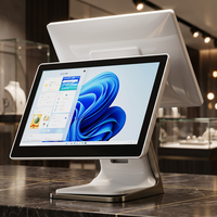 Terminal de point de vente bleu C15.6 Windows Wi-Fi 6 Bluetooth 5.2 Écran tactile capacitif Intel I3/I5/I7 Garantie 1 an Résolution 1366x768