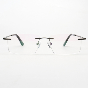 Top105 gran oferta nueva llegada alta calidad oro retro peso ligero cuadrado gafas sin montura marcos ópticos para unisex - Product Image 2