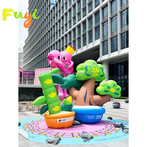 Pohon tiup kustom untuk Mall Park Dekorasi toko pesta dengan logo Led kualitas tinggi raksasa tahan lama promosi harga murah - Product Image 1