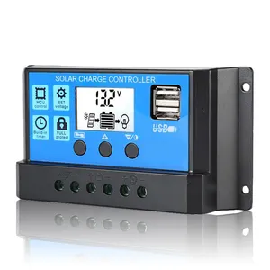 12v 24v painel solar controlador de carga inteligente regulador 10A 20A 30A 40A 50A 60A controlador de carregador solar PWM