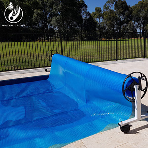 Water Crown Precio de fábrica Manual Pool Cover Roller Soporte de aluminio + Ruedas de plástico Adecuado para rollo de película de almacenamiento - Product Image 1