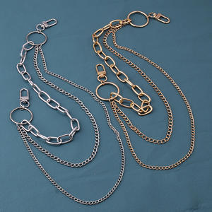 Cadena de cintura de metal de varias capas con diseño de borlas estilo hip hop para uso diario, material de aleación de zinc. - Product Image 4