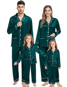 Couples Christmas Mommy and Me <strong>Family</strong> <strong>Matching</strong> Green Solid Cute Cotton Satin Cute <strong>Pj</strong> Pijamas Pyjamas Pajamas Set for Women - Product Image 1