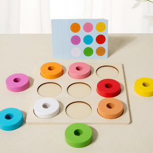 Juego de mesa a juego con forma de color divertido para niños, juego de emparejamiento de donas, bloques educativos tempranos a juego, juguetes para niños - Product Image 3